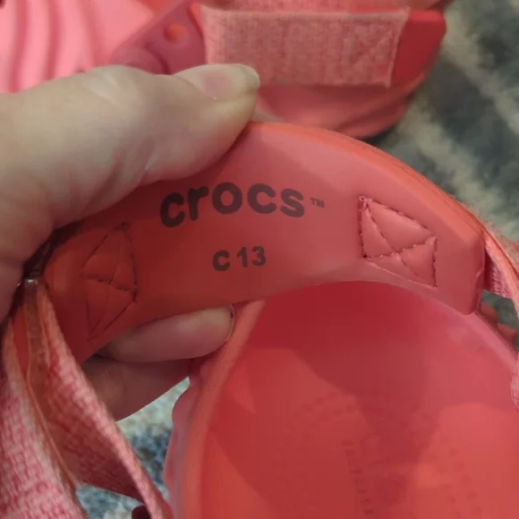 CROCS Salehe x Bembury Kids Orange/Salmon Textured Clogs - Picture 2 of 8